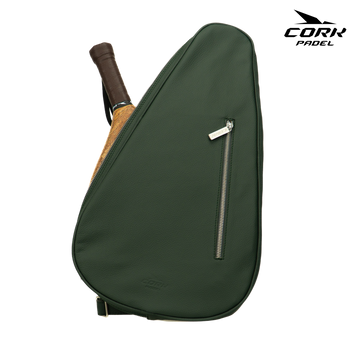 Cork Green Leather Racket Cover