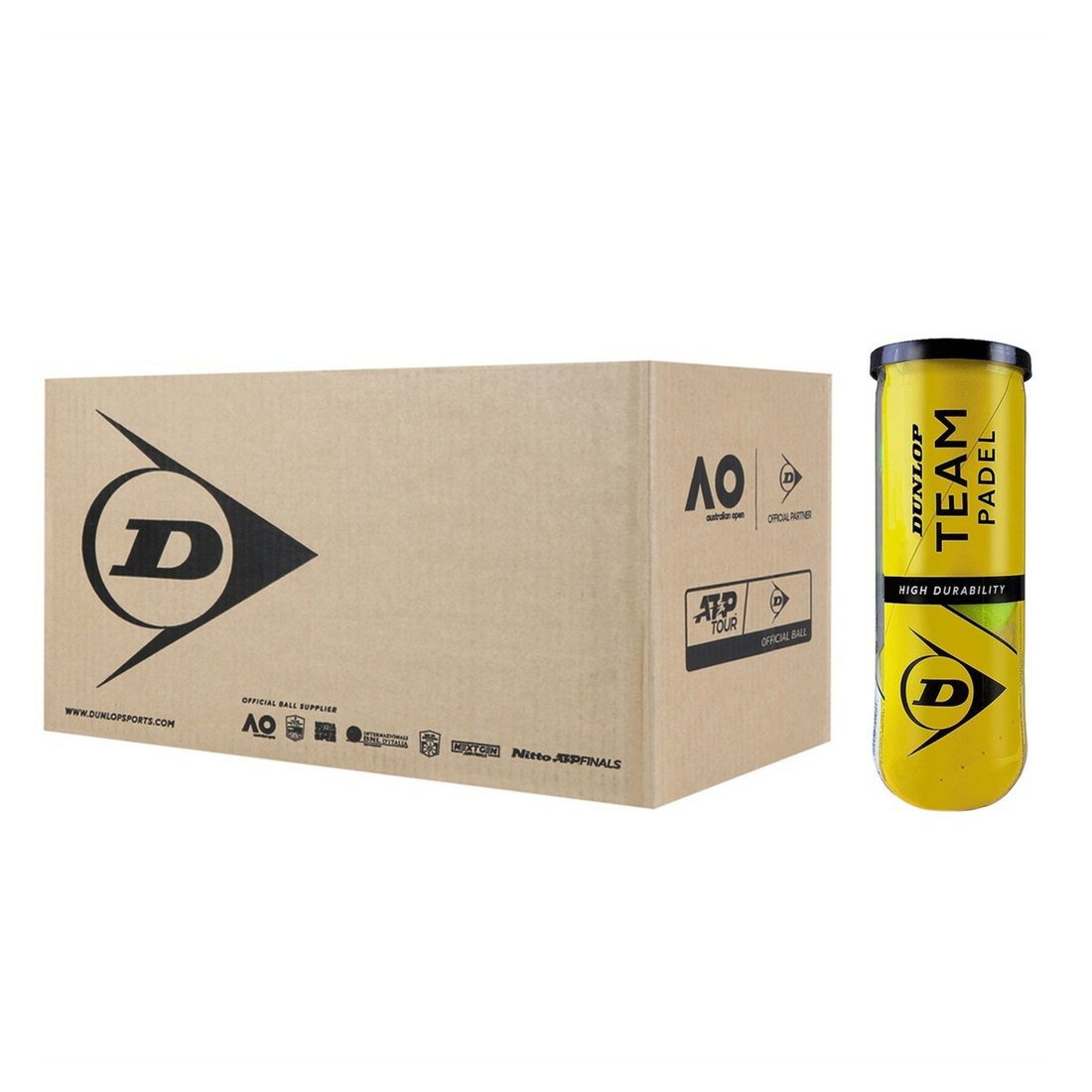 Dunlop Team Balls Box (24 x 3 pieces) | Padel Balls