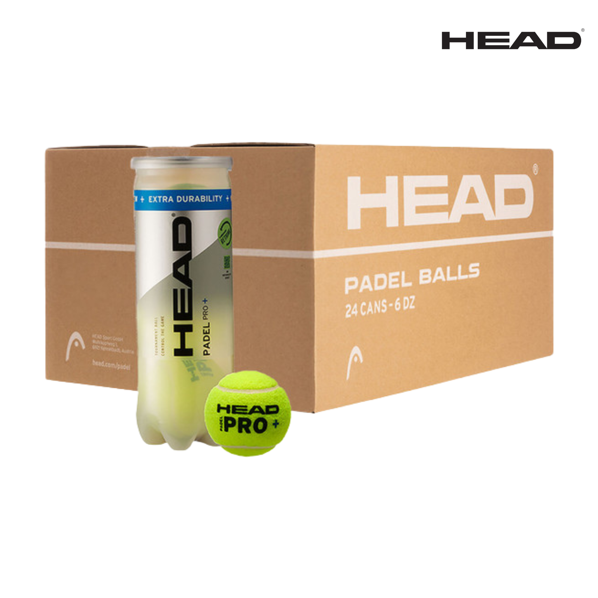 HEAD Padel Pro S Balls Box (24 x 3 pieces) | Padel Balls